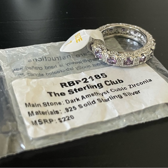 BP Dark Amethyst Sterling Silver Band (RBP 2185) - Picture 2 of 11